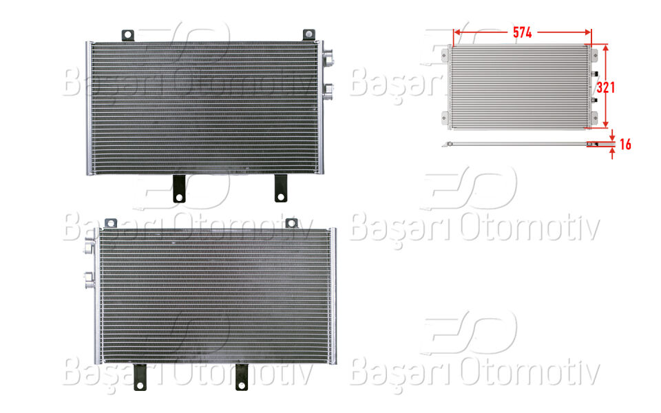 ALFA ROMEO 145. 146. 155 92>KLIMA RADYATORU 574X321X16