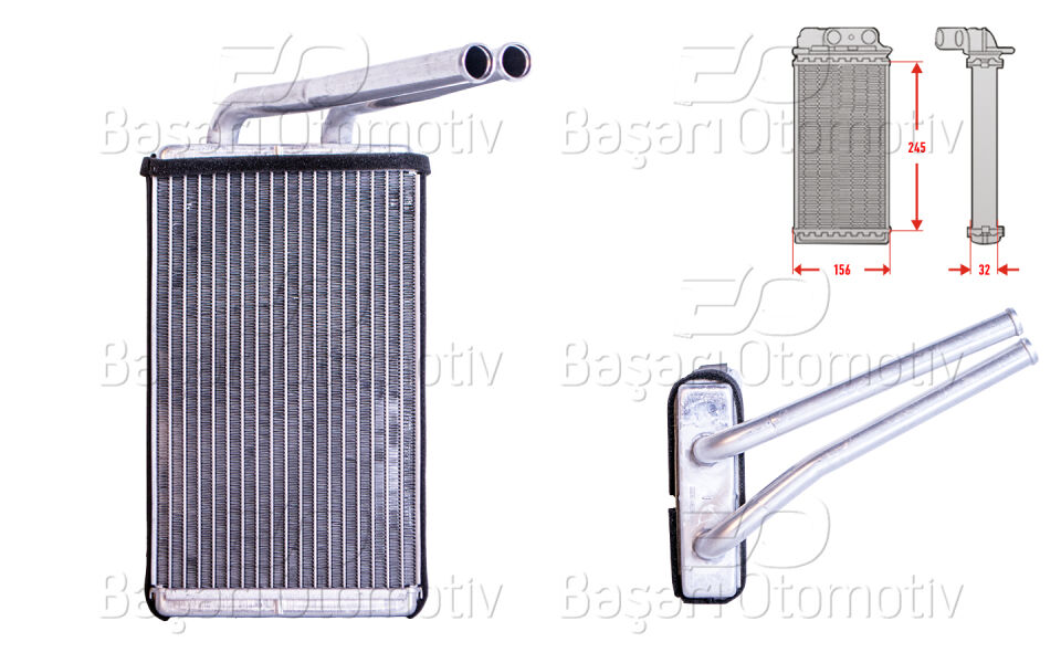 CHEVROLET CAPTIVA 2.0 D 2.4 3.0 3.2 OPEL ANTARA 2.0 CDTI 2.4 3.2 V6 06 >KALORIFER RADYATORU BRAZING MT-AT 245X156X32 MM