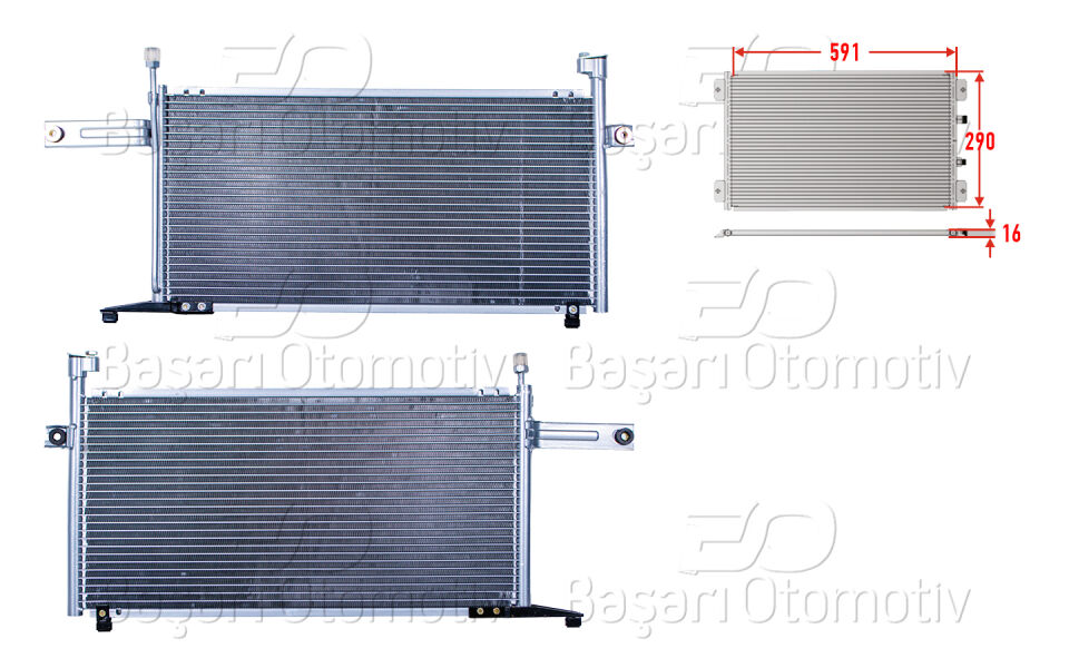 NISSAN MICRA 98-02KLIMA RADYATORU 591X290X16