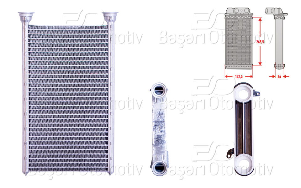 BMW F20 F21 1 SERIES F22 F23 2 SERIES F30 F80 F31 3 SERIES F32 F34 F82 F83 F36 4 SERIES 14 >KALORIFER RADYATORU BRAZING 133X246 MM