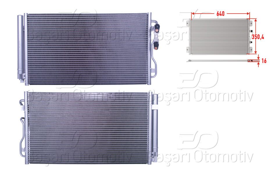 BMW 1 SERISI F20 F21 10-19 2 SERISI F22 F87 F23 12-19 3 SERISI F30 F31 F34 11-19 4 SERISI F32 F33 F36 12-19 I3 I01 I8 I12 I15 13-19KLIMA RADYATORU 640X350,4X16